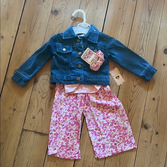Floral 3 piece Set 12 Months - Picture 1 of 5